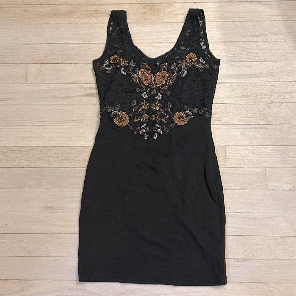 Free people beaded bodycon dress XXS